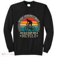Never Underestimate An Old Guy On A Bicycle Funny Cycling Sweatshirt thumb 0