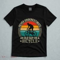 Never Underestimate An Old Guy On A Bicycle Funny Cycling T-Shirt thumb 5