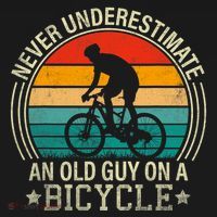 Never Underestimate An Old Guy On A Bicycle Funny Cycling Women's Hoodie thumb 2