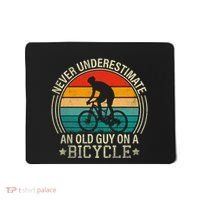 Never Underestimate An Old Guy On A Bicycle Funny Cycling Mousepad thumb 0