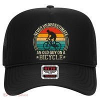Never Underestimate An Old Guy On A Bicycle Funny Cycling Hat thumb 0