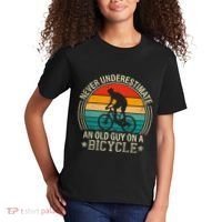 Never Underestimate An Old Guy On A Bicycle Funny Cycling Kids T-Shirt thumb 2