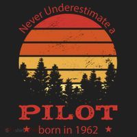 Never Underestimate A Pilot Born In 1962 Women's Sweatshirt thumb 2