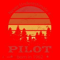Never Underestimate A Pilot Born In 1962 Santa Hat thumb 1