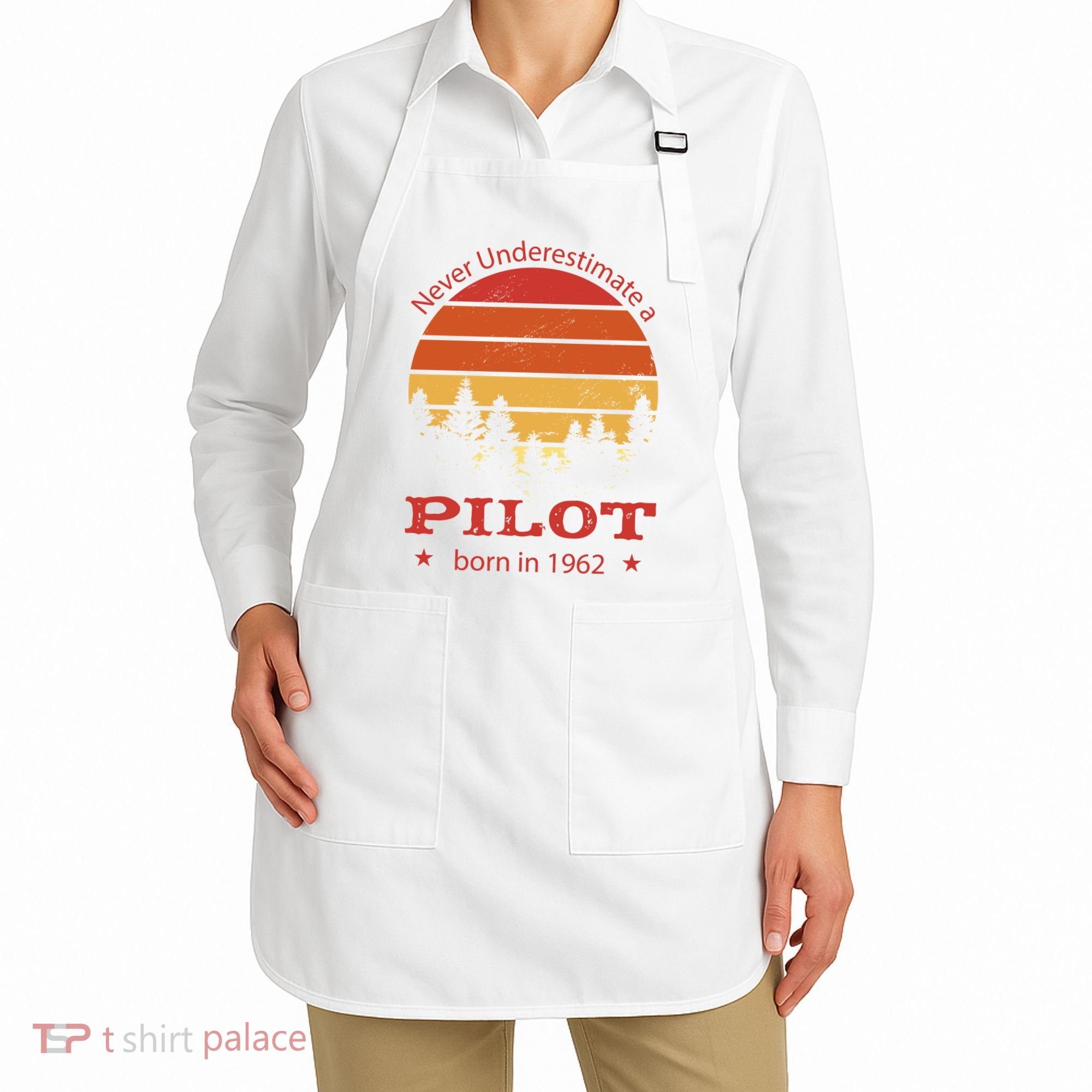 Never Underestimate A Pilot Born In 1962 Apron