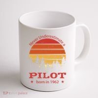 Never Underestimate A Pilot Born In 1962 Coffee Mug thumb 1