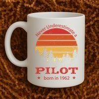 Never Underestimate A Pilot Born In 1962 Coffee Mug thumb 2