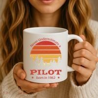 Never Underestimate A Pilot Born In 1962 Coffee Mug thumb 3