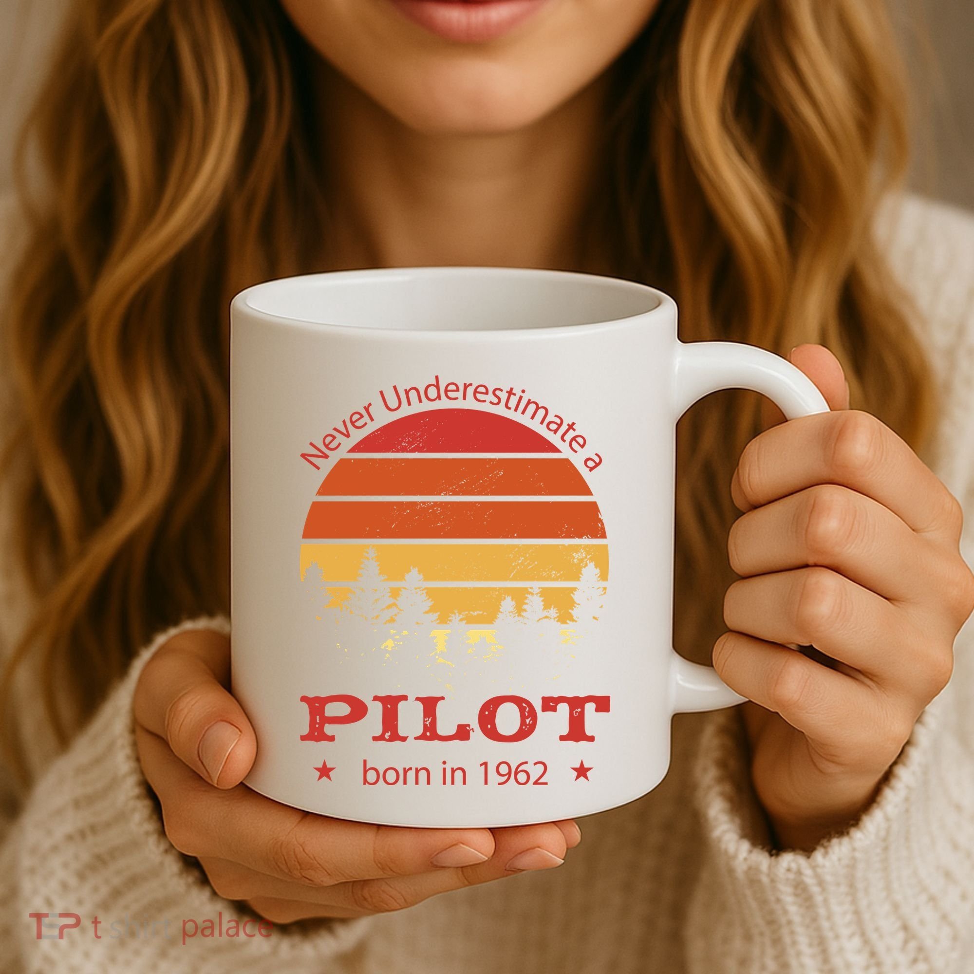 Never Underestimate A Pilot Born In 1962 Coffee Mug