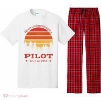 Never Underestimate A Pilot Born In 1962 Pajama Set thumb 0