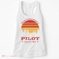 Never Underestimate A Pilot Born In 1962 Women's Tank Top thumb 0
