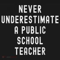 Never Underestimate A Public School Teacher Motivational Ornament thumb 1