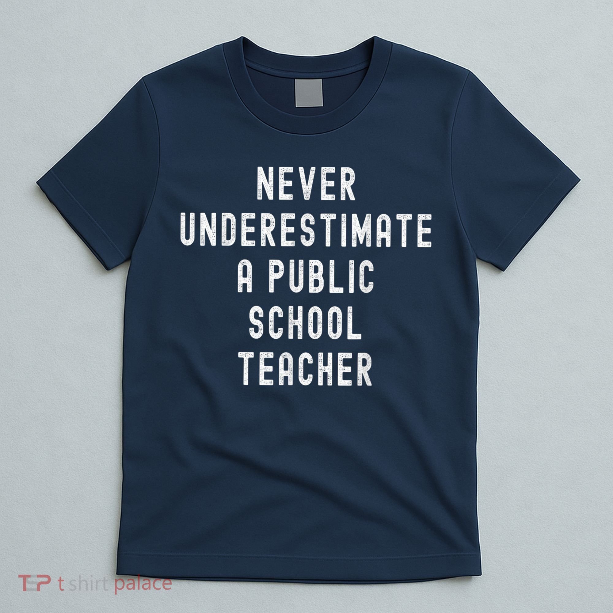 Never Underestimate A Public School Teacher Motivational T-Shirt