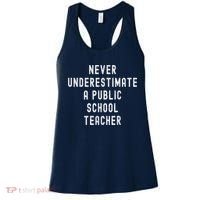 Never Underestimate A Public School Teacher Motivational Women's Tank Top thumb 0