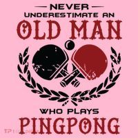 Never Underestimate An Old Man Who Plays Ping Pong Coaster thumb 2