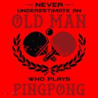 Never Underestimate An Old Man Who Plays Ping Pong Santa Hat thumb 1