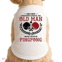 Never Underestimate An Old Man Who Plays Ping Pong Doggie Tank thumb 0