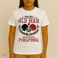 Never Underestimate An Old Man Who Plays Ping Pong T-Shirt thumb 4