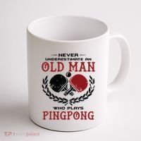 Never Underestimate An Old Man Who Plays Ping Pong Coffee Mug thumb 1