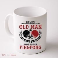 Never Underestimate An Old Man Who Plays Ping Pong Coffee Mug thumb 0