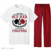 Never Underestimate An Old Man Who Plays Ping Pong Pajama Set thumb 0