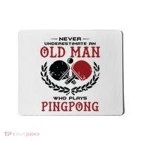 Never Underestimate An Old Man Who Plays Ping Pong Mousepad thumb 0