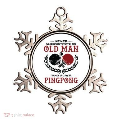 Never Underestimate An Old Man Who Plays Ping Pong Ornament