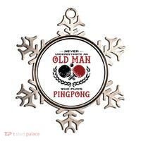 Never Underestimate An Old Man Who Plays Ping Pong Ornament thumb 0