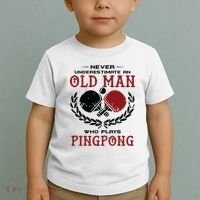 Never Underestimate An Old Man Who Plays Ping Pong Toddler T-Shirt thumb 2