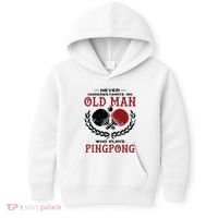 Never Underestimate An Old Man Who Plays Ping Pong Kids Hoodie thumb 0