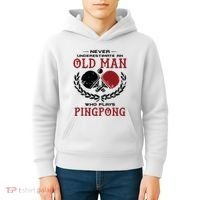 Never Underestimate An Old Man Who Plays Ping Pong Kids Hoodie thumb 4