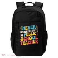 Never Underestimate A Public School Teacher Walz Harris 2024 Backpack thumb 0