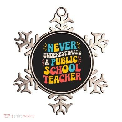 Never Underestimate A Public School Teacher Walz Harris 2024 Ornament