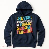 Never Underestimate A Public School Teacher Walz Harris 2024 Hoodie thumb 0
