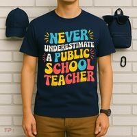 Never Underestimate A Public School Teacher Walz Harris 2024 T-Shirt thumb 6