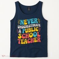 Never Underestimate A Public School Teacher Walz Harris 2024 Tank Top thumb 2