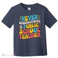 Never Underestimate A Public School Teacher Walz Harris 2024 Toddler T-Shirt thumb 0