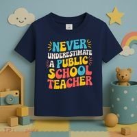 Never Underestimate A Public School Teacher Walz Harris 2024 Toddler T-Shirt thumb 3