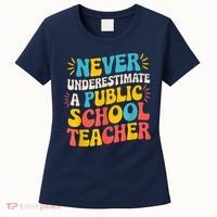 Never Underestimate A Public School Teacher Walz Harris 2024 Women's T-Shirt thumb 0