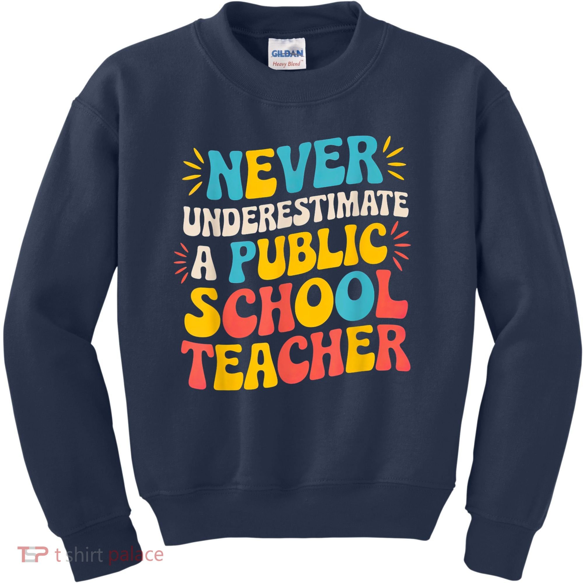Never Underestimate A Public School Teacher Walz Harris 2024 Kids Sweatshirt
