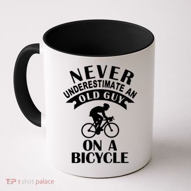 Never Underestimate An Old Guy On A Bicycle Coffee Mug