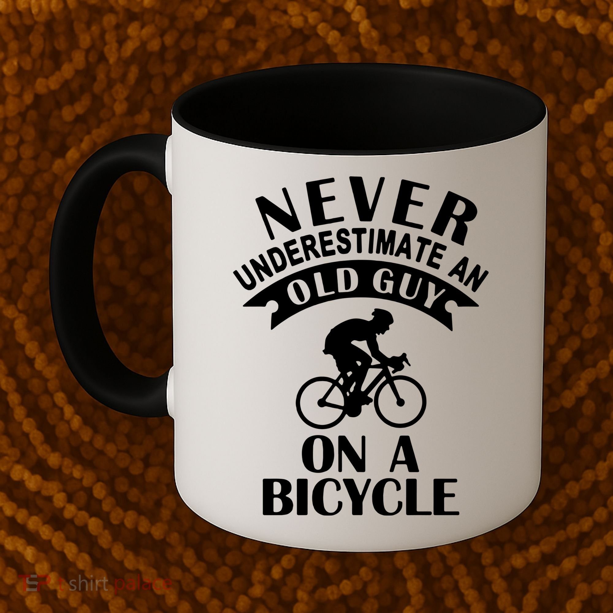 Never Underestimate An Old Guy On A Bicycle Coffee Mug