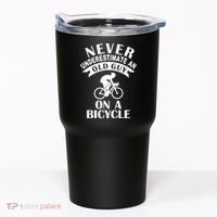 Never Underestimate An Old Guy On A Bicycle Tumbler thumb 0