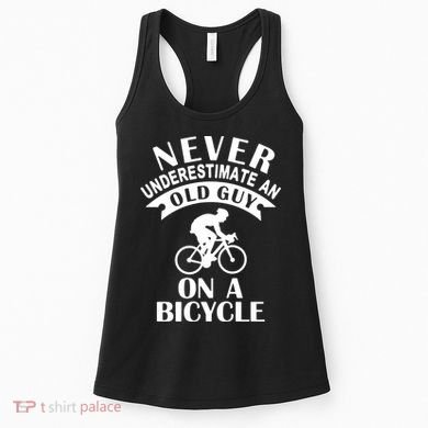 Never Underestimate An Old Guy On A Bicycle Women's Tank Top