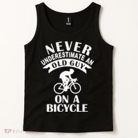 Never Underestimate An Old Guy On A Bicycle Tank Top thumb 2