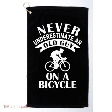 Never Underestimate An Old Guy On A Bicycle Golf Towel