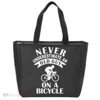 Never Underestimate An Old Guy On A Bicycle Tote Bag thumb 0