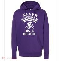 Never Underestimate An Old Guy On A Bicycle Hoodie thumb 0