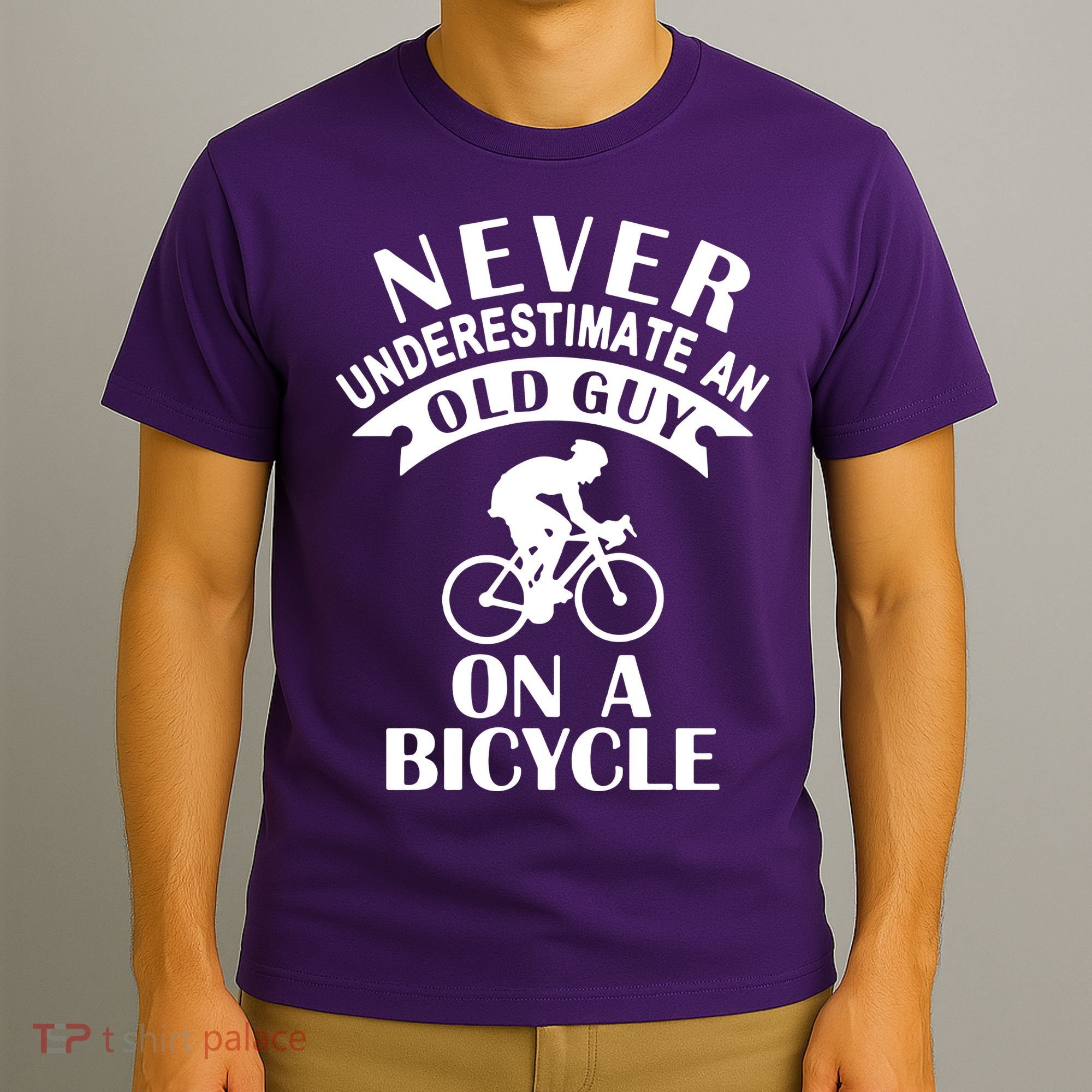 Never Underestimate An Old Guy On A Bicycle T-Shirt