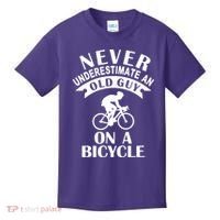 Never Underestimate An Old Guy On A Bicycle Kids T-Shirt thumb 0